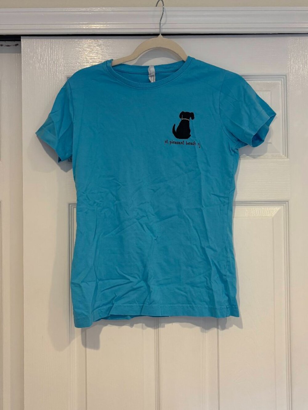 Blue Short Sleeve Medium Ladies Graphic Shirt